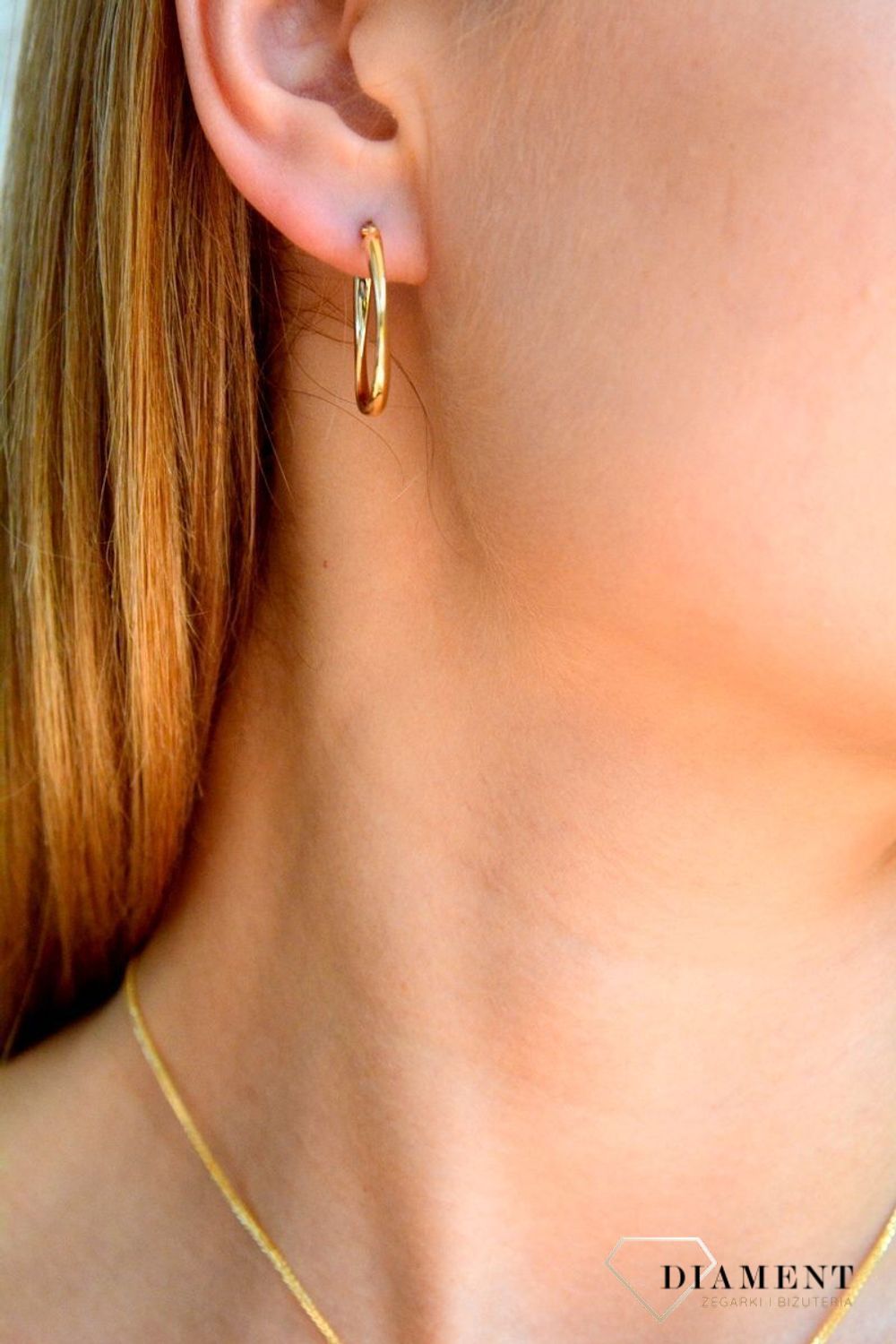 Złote kolczyki damskie 375 kółeczka gładkie 1,9 cm KL 5730G 375.jpg